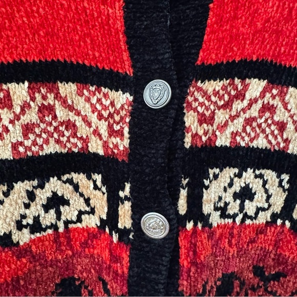 CB Milligan Milligan Brand Southwest Vintage Chenille Cardigan Size Medium - Picture 2 of 6